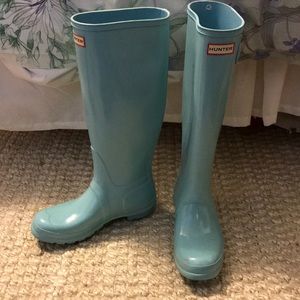 Hunter knee height rain boots